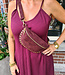 Crossbody Suede met Studs Bordeaux