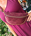 Crossbody Suede met Studs Bordeaux
