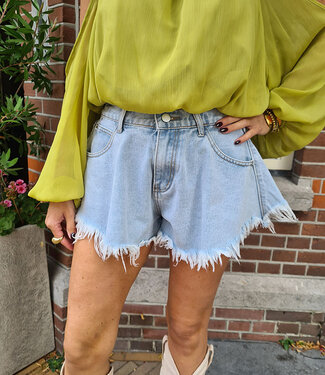 Short Uitlopend Denim