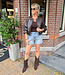 Lederlook Bomber Jacket Donkerbruin