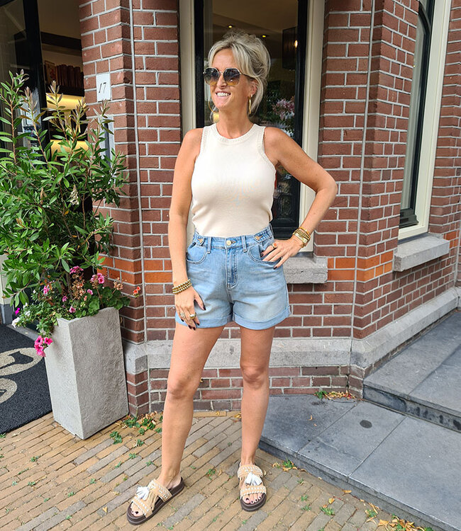 Halter Knit Top Crème