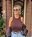 Halter Knit Top Donkerbruin