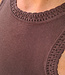 Halter Knit Top Donkerbruin