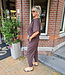 Tan Blouse Elastiek Donkerbruin