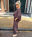 Tan Blouse Oversized Donkerbruin