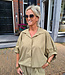 Tan Blouse Oversized Pistachio