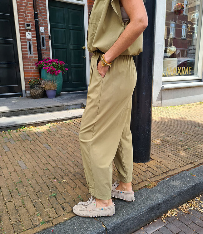 Tan Ballon Broek Pistachio