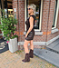 Mouwloze Knit Top met Strass Donkerbruin