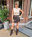 Mouwloze Knit Top met Strass Taupe