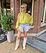 Blouse Opengewerkte Mouwen Groen