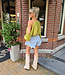 Blouse Opengewerkte Mouwen Groen