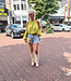 Blouse Opengewerkte Mouwen Groen