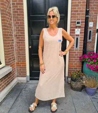 Azzurro Badstof Jurk Beige