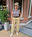 Mouwloze T-shirt met Studs Grey