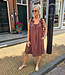 Azzurro Medium Dress met Strikjes Donkerbruin