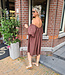 Azzurro Oversized Offshoulder Dress Bruin