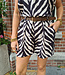 Zebra Short Zwart/Crème