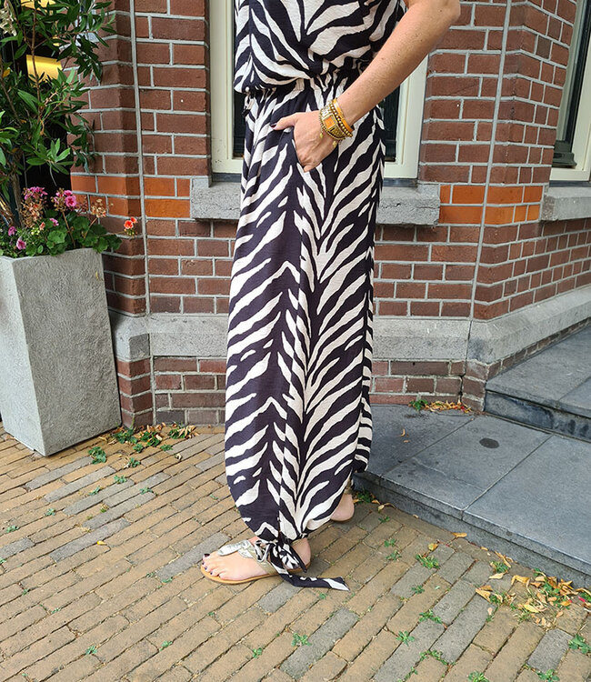 Zebra Ballonbroek Zwart/Crème