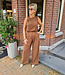 Azzurro Mouwloze Top met Gesp Dkr Bruin