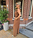 Azzurro Mouwloze Top met Gesp Dkr Bruin