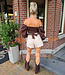 Blouse Short Offshoulder Donkerbruin