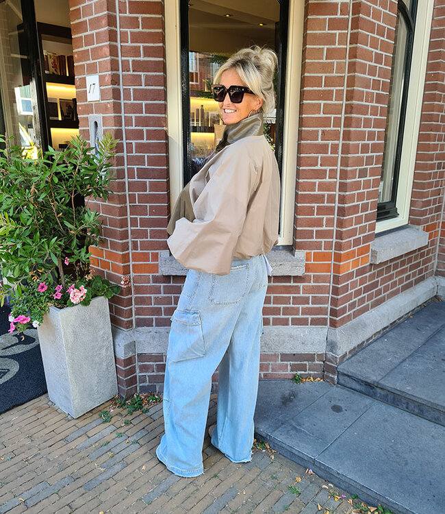 Bomberjack Light Armygreen Faux Leder