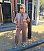 Gewatteerd Jack 3/4 Mouw Taupe