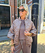 Gewatteerd Jack 3/4 Mouw Taupe