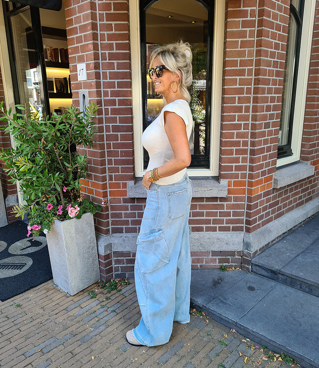 Basic Knit Top Vhals Offwhite