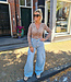 Lace Longsleeve Short Vhals Licht Camel