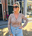 Lace Longsleeve Short Vhals Licht Camel