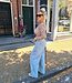 Lace Longsleeve Short Vhals Licht Camel