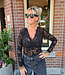 Lace Longsleeve Short Vhals Zwart