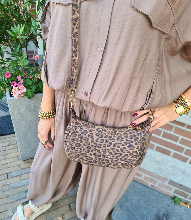 Suède Bag met Studs Monica Leo
