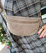 Crossbody Suede met Studs Taupe