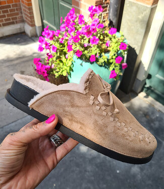 Clogs met Teddy Taupe