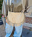 Vromy Suede Franje Tas Beige