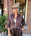 Luxe Silky Vest/Bomber Donkerbruin