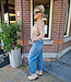 Kanten Longsleeve Ronde Hals Crème