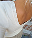 Knit Longsleeve Wijde hals Crème