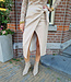 Lederlook Overslag Rok Nude