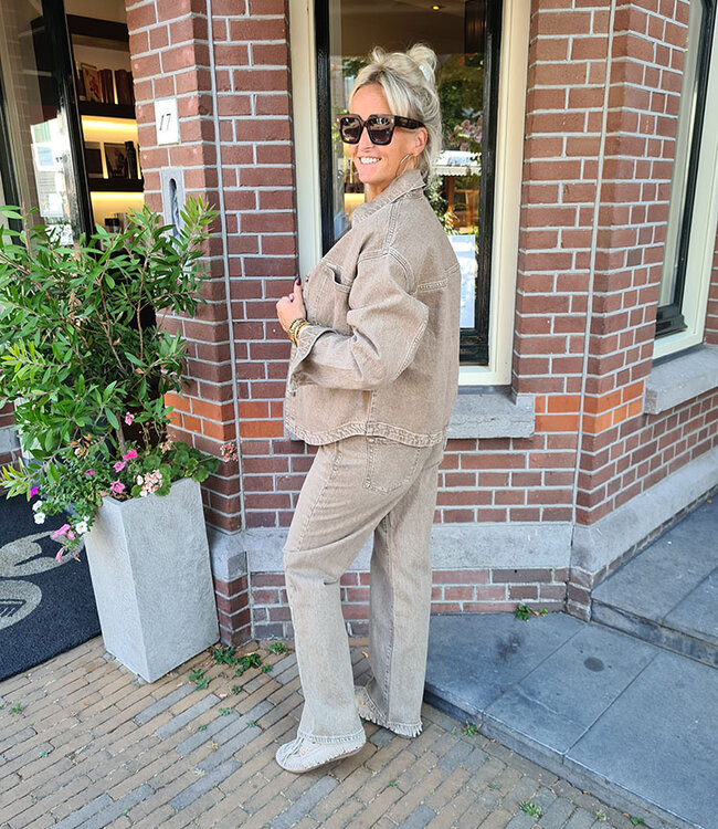 Oversized Spijker Blouse COJ Tamara Peanut