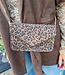 Clutch/Tas Luxe Suede Donker Leo