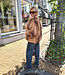 Faux Fur Jas 3/4 Mouw Camel