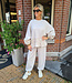 2-Delige Oversized Comfyset Ruffle Details Crème