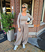 Knit Longsleeve Wijde hals Taupe