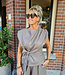 Ambika Amra Lederlook Knooptop Taupe