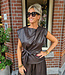 Ambika Amra Lederlook Knooptop Bruin