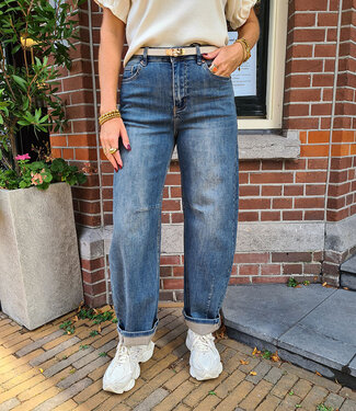 Jewelly Stretch Ballon Jeans Blauw 9707