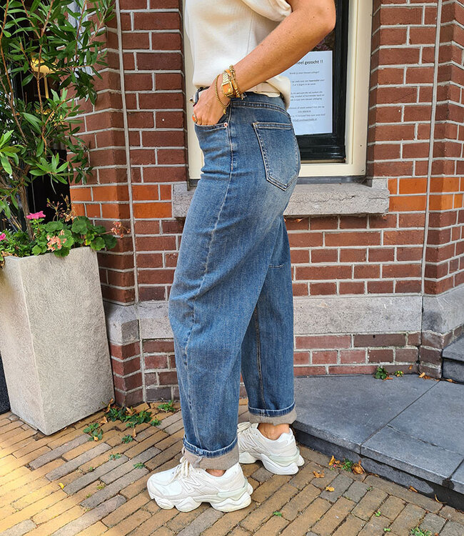 Jewelly Stretch Ballon Jeans Blauw 9707